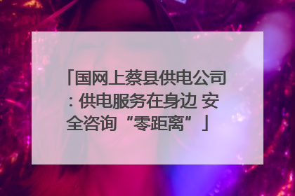 国网上蔡县供电公司：供电服务在身边 安全咨询“零距离”
